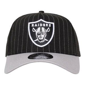 New Era Las Vegas Raiders 2-Tone Pinstripe 9FORTY A-Frame Snapback Pinstripe Hat